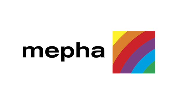 logo of mepha with rainbow